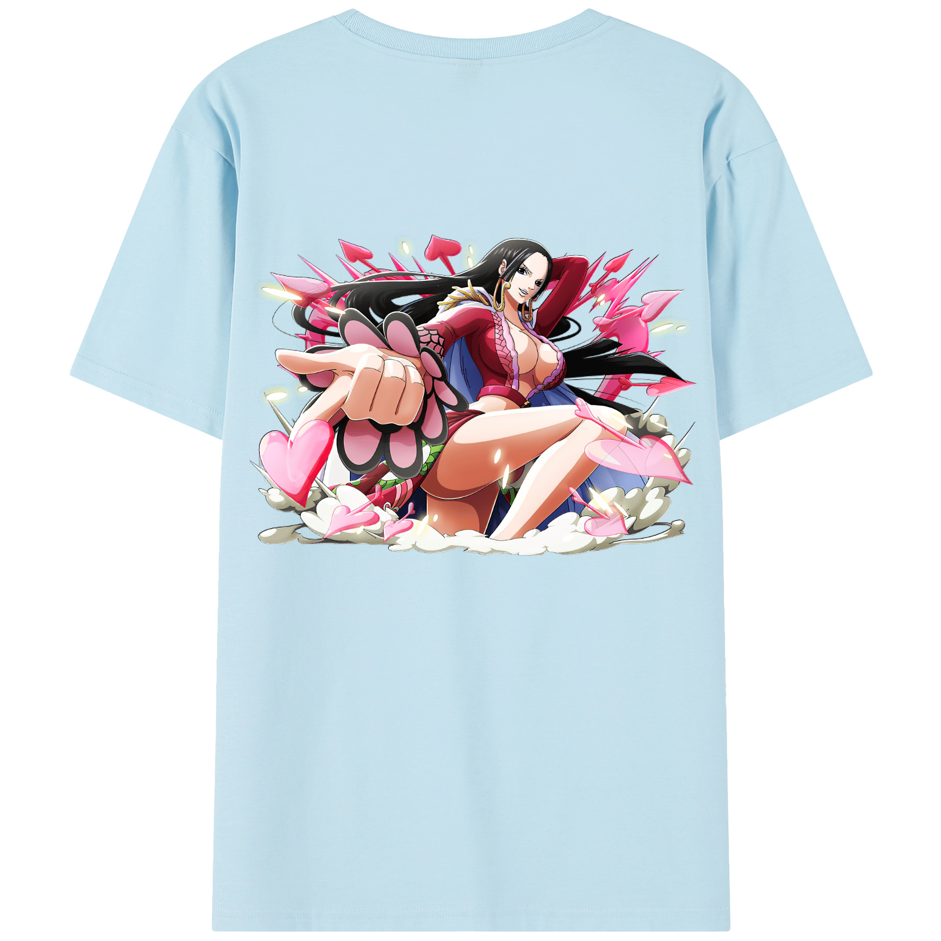 ワンピース ボア・ハンコック ONE PIECE Boa·Hancock 綿100％半袖Tシャツ（背面プリント）